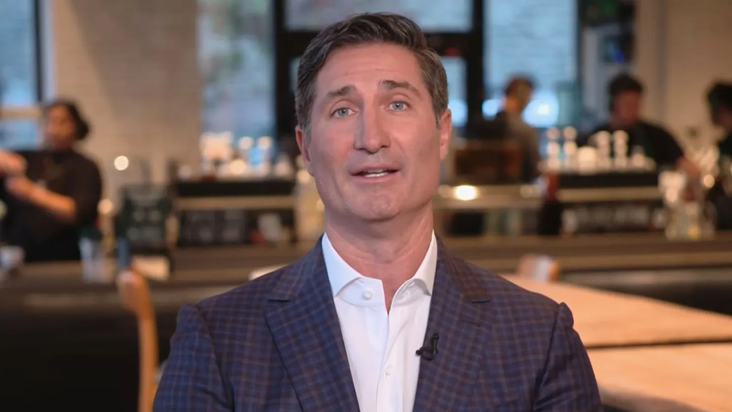 Brian Niccols, CEO of Starbucks, speaking with CNBC on Oct. 31, 2024.