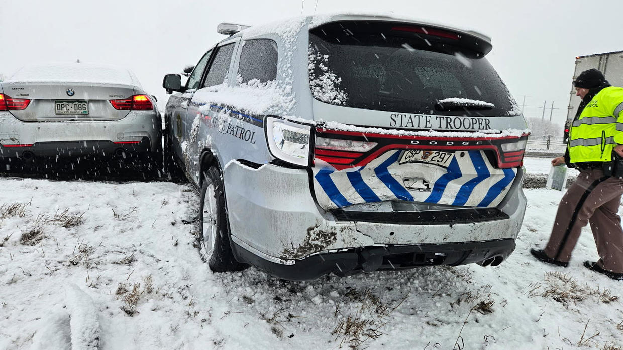 Colorado State Patrol urges drivers to use caution on snowy roads after trooper involved in crash