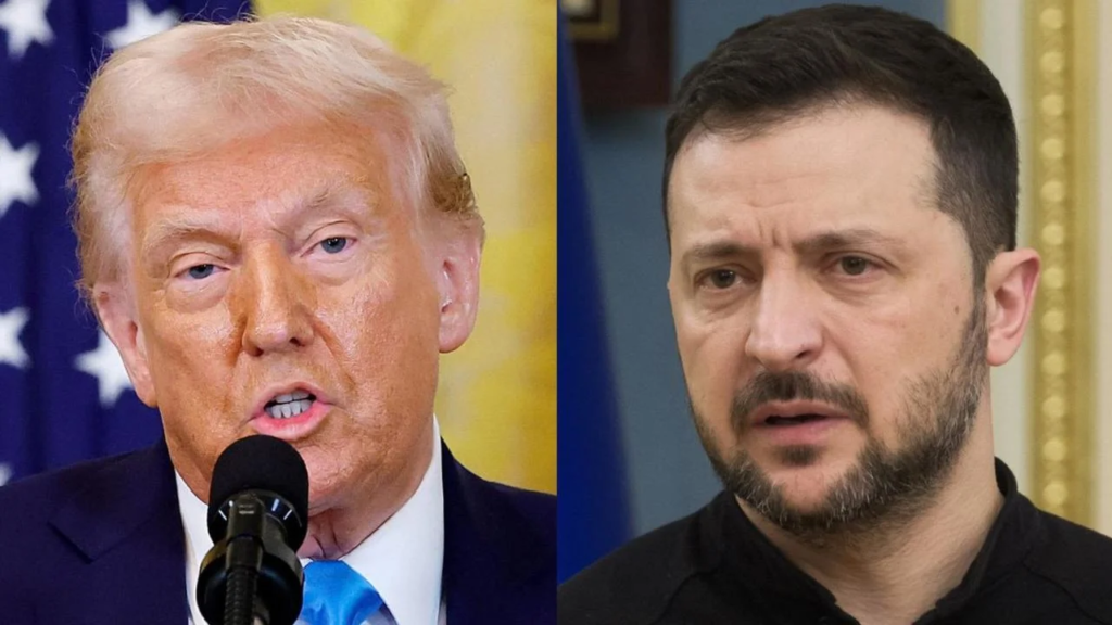 President Trump and Ukraine President Volodymyr Zelenskyy.