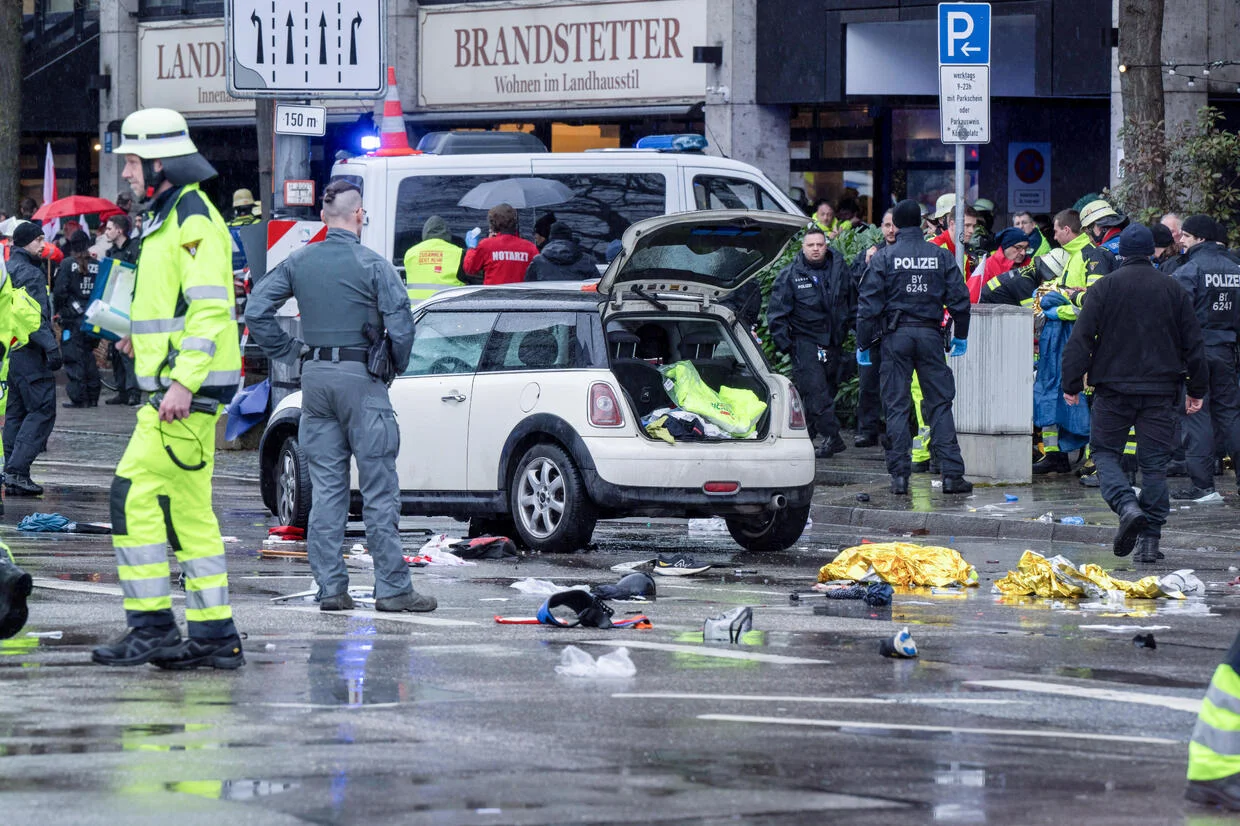 Car drives into crowd in Munich, Germany, wounding almost 30 people in suspected attack, officials say