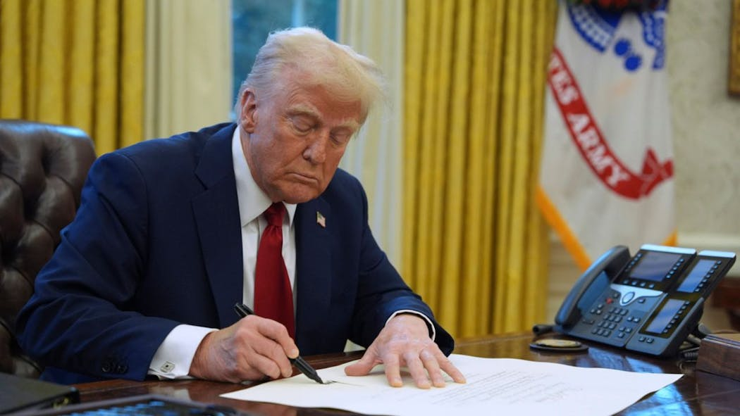Trump hits Canada, Mexico and China with steep new tariffs, stoking fears of a trade war