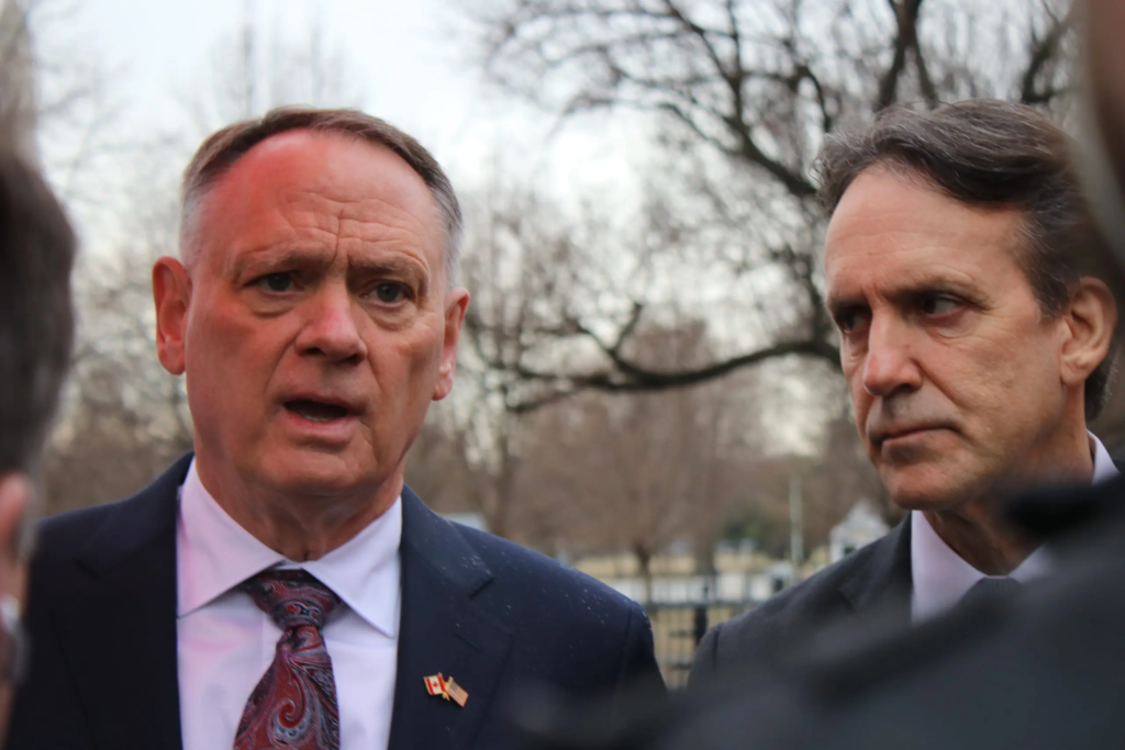 Public Safety Minister David McGuinty (left) and Canada’s newly appointed “fentanyl czar” Kevin Brosseau