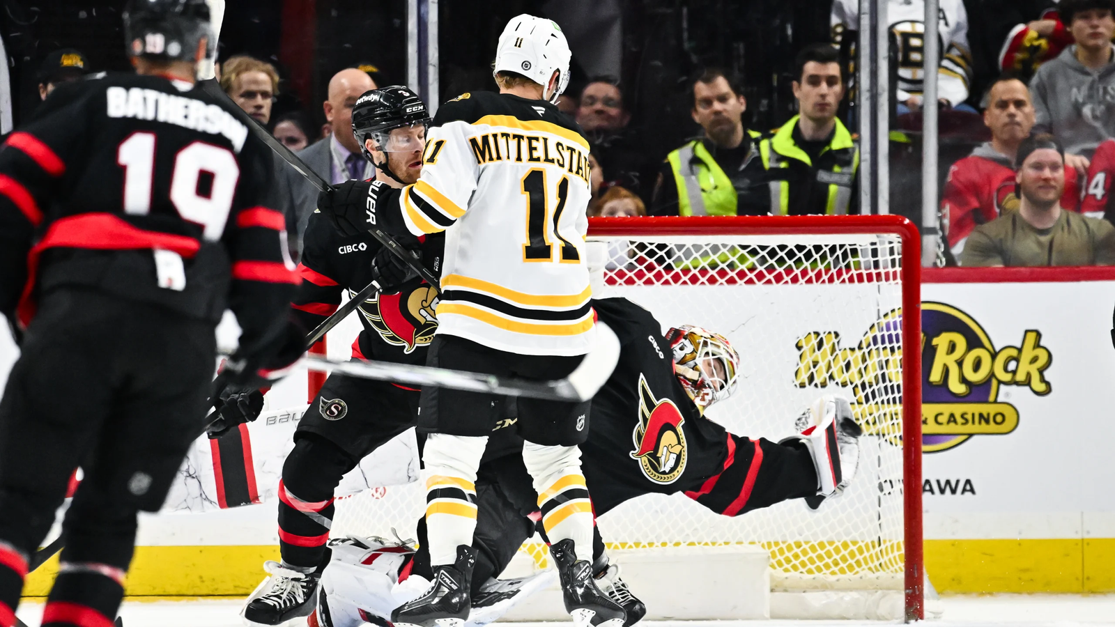 Senators win their 5th straight, 6-3 over the Bruins