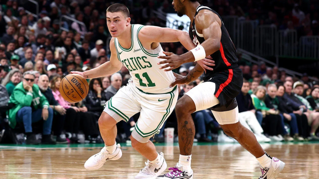 The Boston Celtics beat Portland Trail Blazers 128-118
