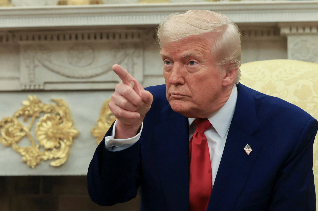 Trump blames Biden for ‘overhang’ after GDP data comes in negative