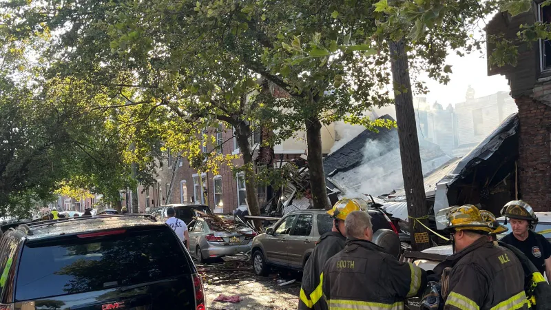 Multiple buildings collapse on residential block in Philadelphia