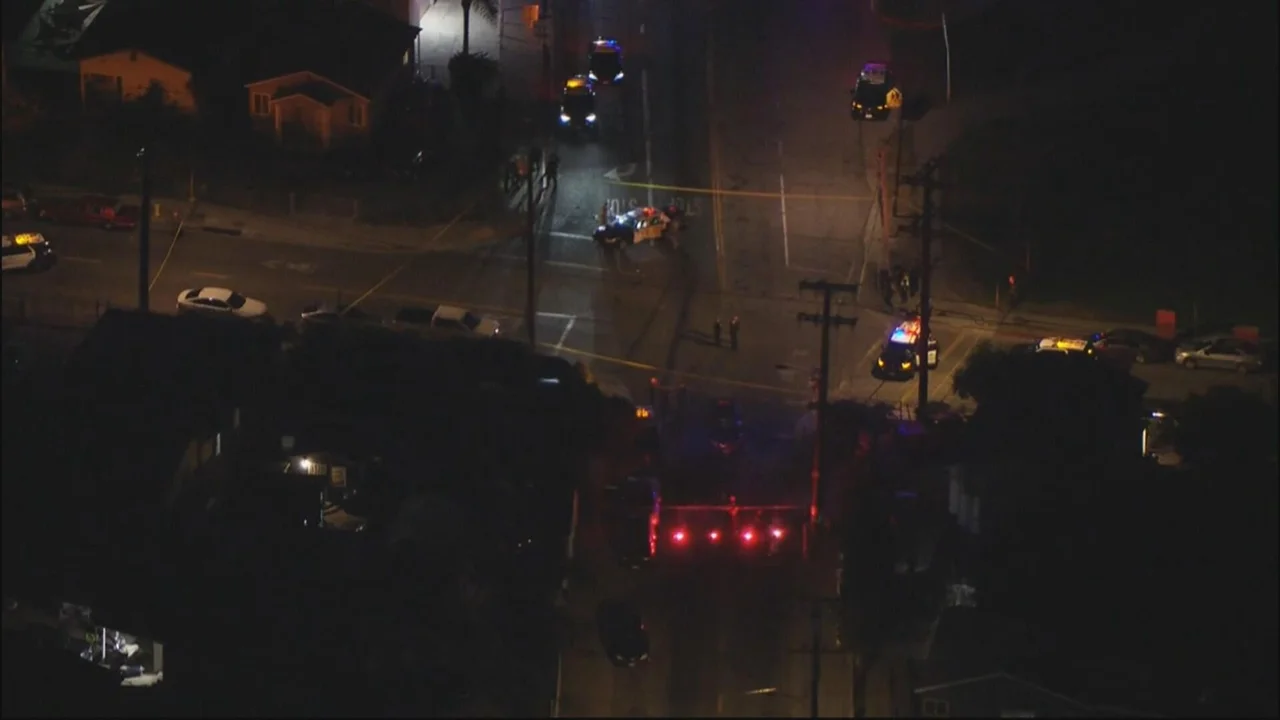 LAPD pursuit ends after another driver collides with officer