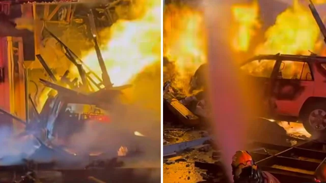 Domino's restaurant in Utah explodes after SUV crashes into building