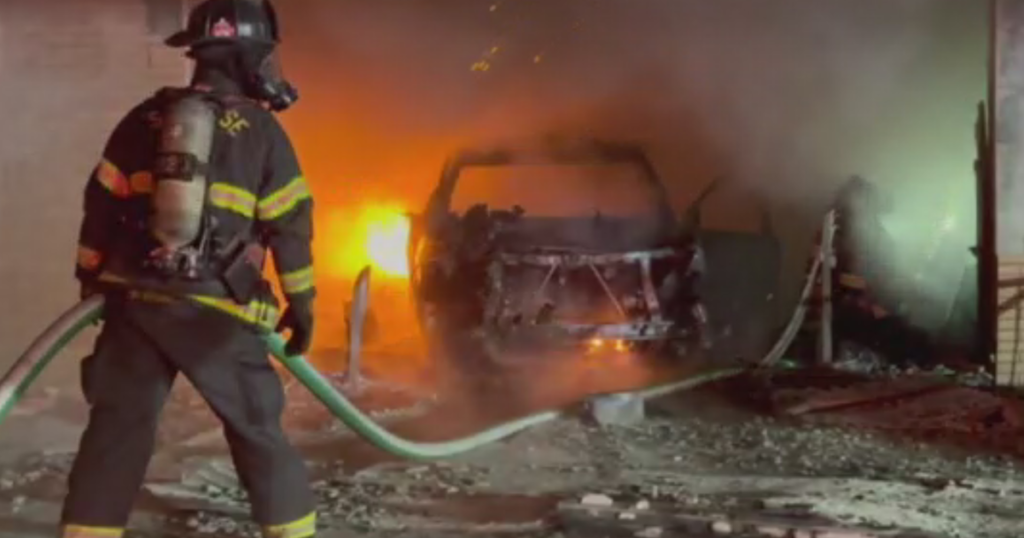 US post office in San Jose catches fire after vehicle crashes into building