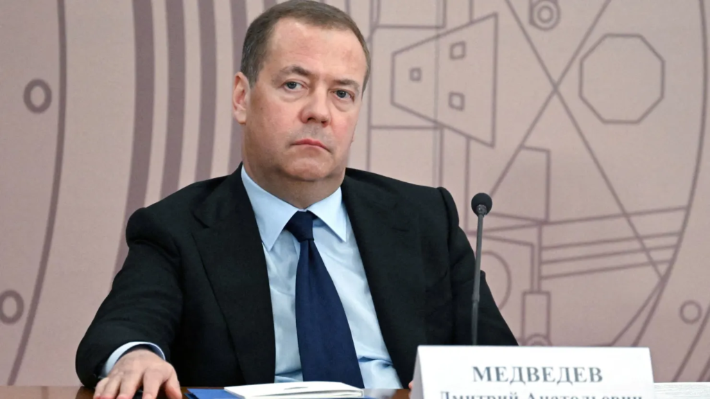 FILE PHOTO: Russia’s Security Council’s Deputy Chairman Dmitry Medvedev attends a meeting of the Council for Science and Education at the Joint Institute for Nuclear Research in the Moscow region’s city of Dubna, Russia June 13, 2024.
Alexei Maishev | Via Reuters