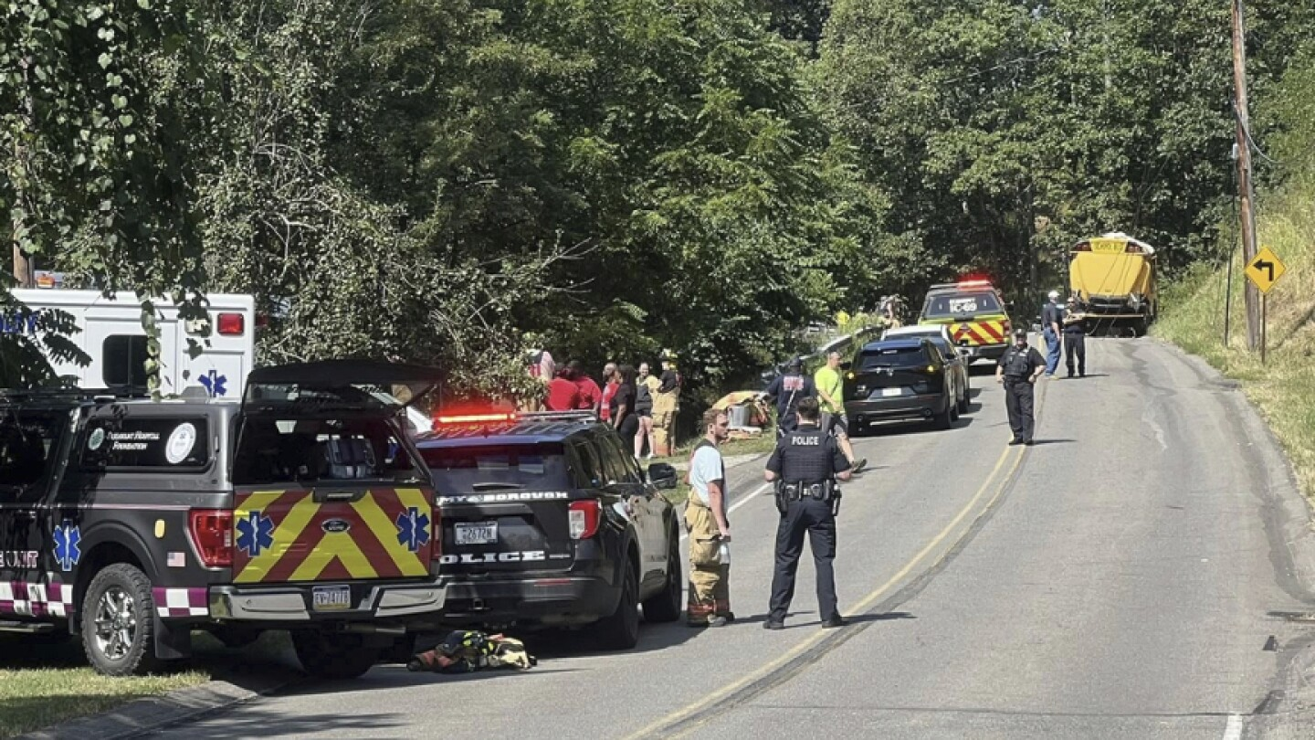 School bus carrying football team crashes near Pittsburgh; at least 21 students hospitalized