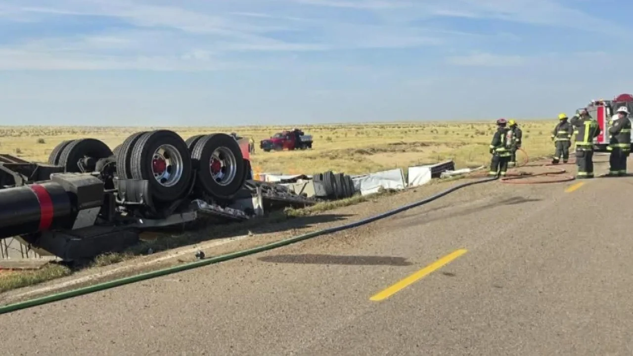 Cleanup underway after semi rollover on Highway 10, says Colorado State Patrol