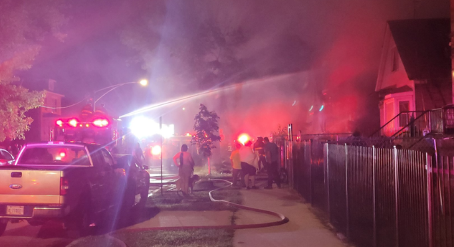 Firefighters battle to 2-alarm house fire in Roseland