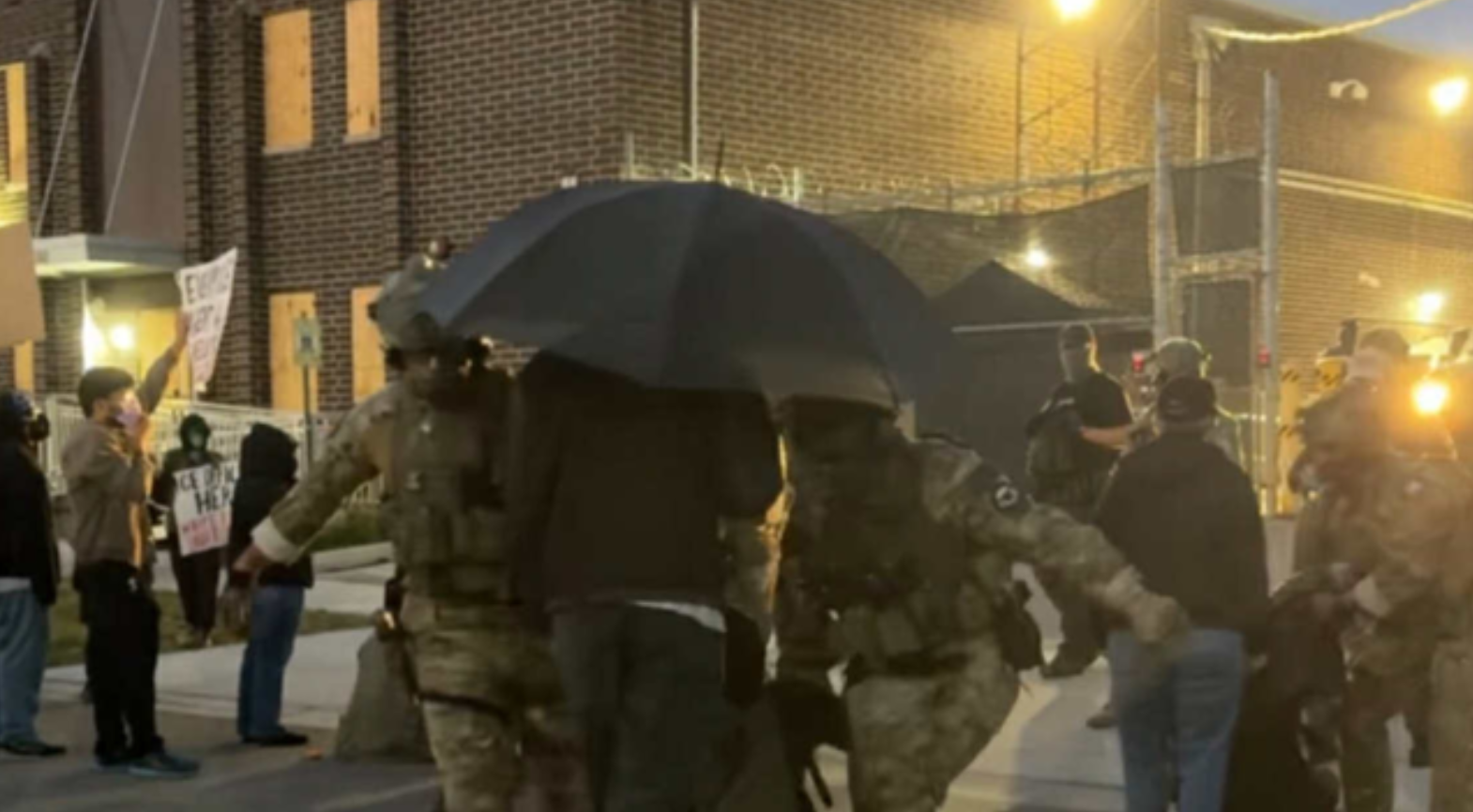 Federal agents drag protesters outside ICE facility in Broadview