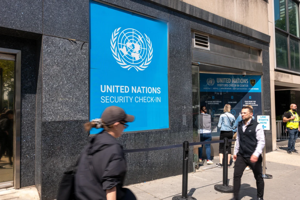 The United Nations headquarters on September 9, 2025, in New York City. 
Spencer Platt / Getty Images
