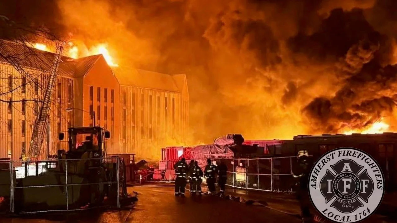 Multiple buildings destroyed after fire near UMass Amherst campus
