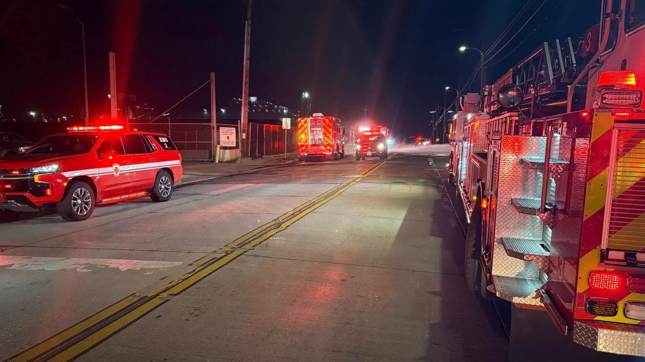 Electrical fire reported on barge in Baltimore
