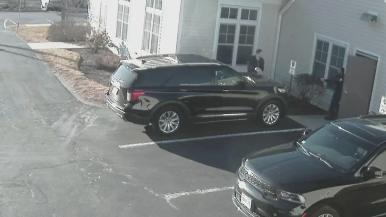 Man caught on video allegedly trying to burn Abington police chief’s cruiser