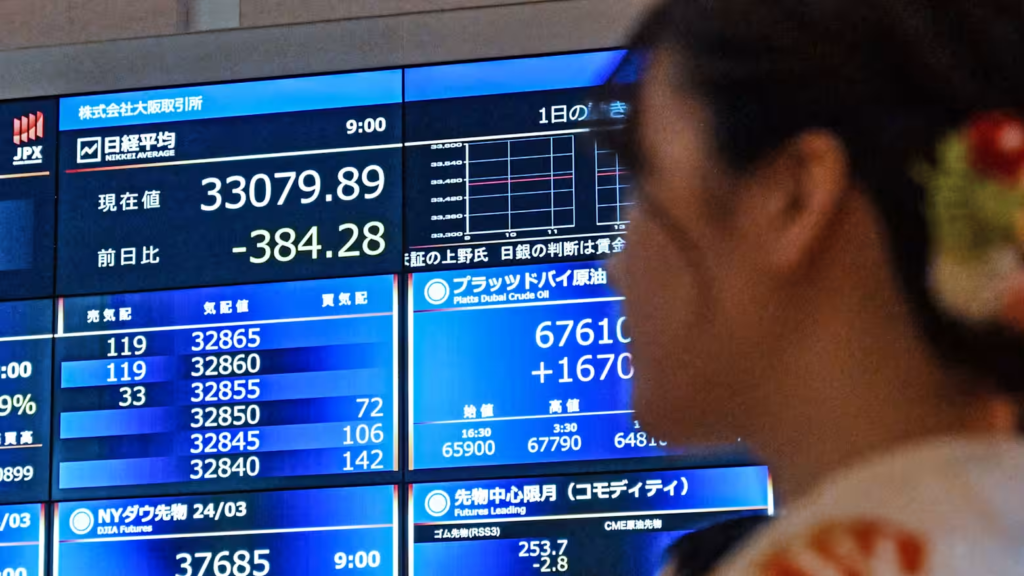 Asia stocks fall amid renewed fears of a prolonged Iran war