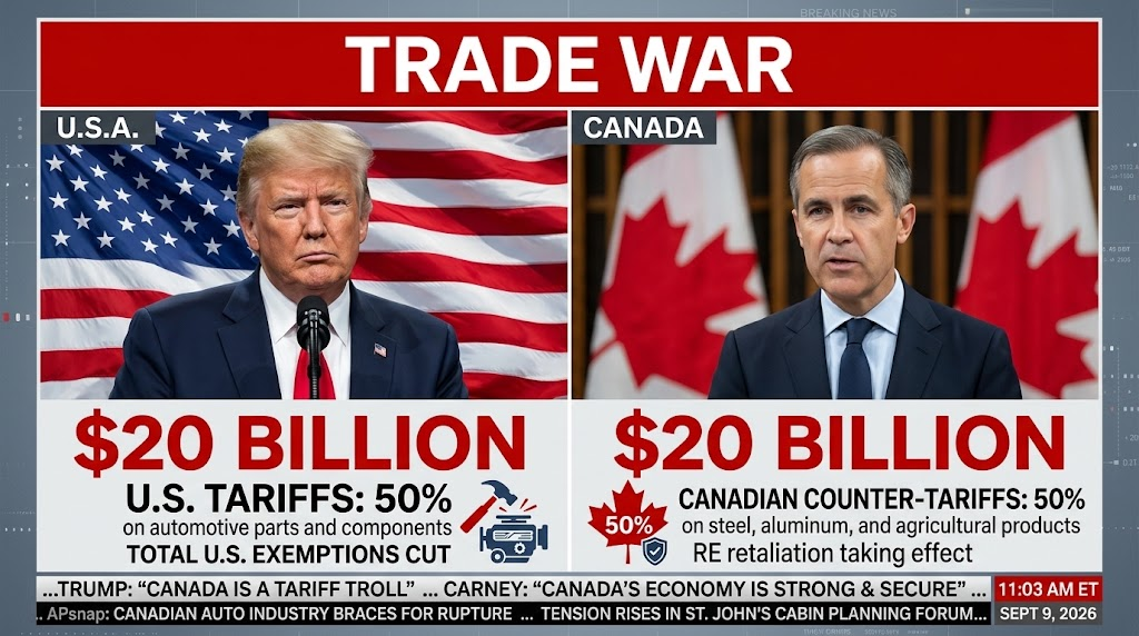 Canada’s $20 Billion Tariff Bomb Hits US—Trump Escalates with Import Bans on Canadian Alcohol, Dairy