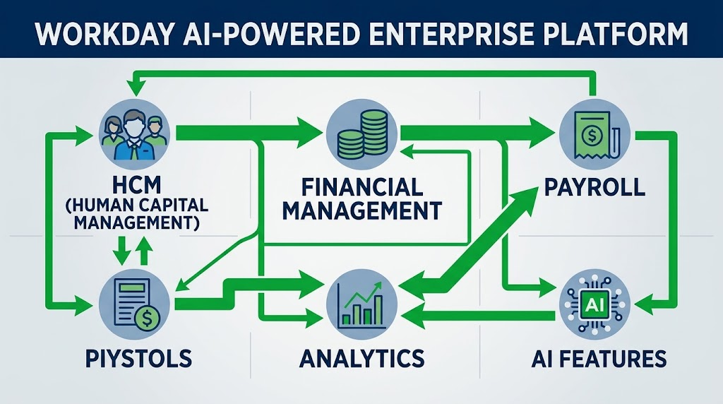 Workday's unified cloud platform provides the structured data and AI-powered analytics that large enterprises need to deploy artificial intelligence at scale across HR and finance operations